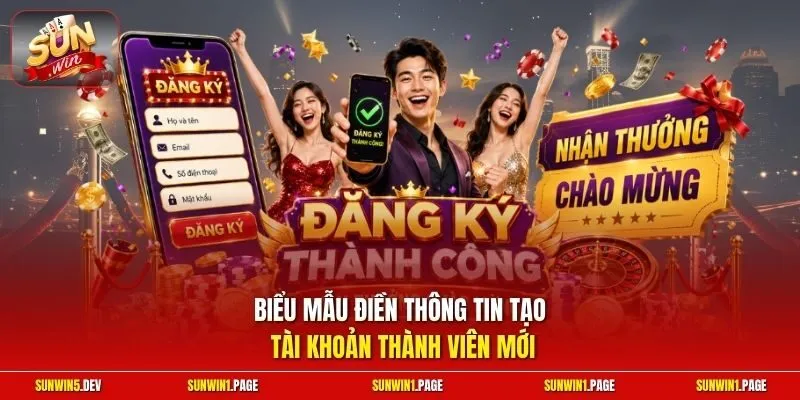Biểu mẫu điền thông tin tạo tài khoản thành viên mới