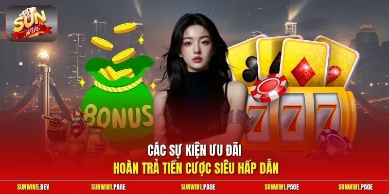 Các sự kiện ưu đãi hoàn trả tiền cược siêu hấp dẫn